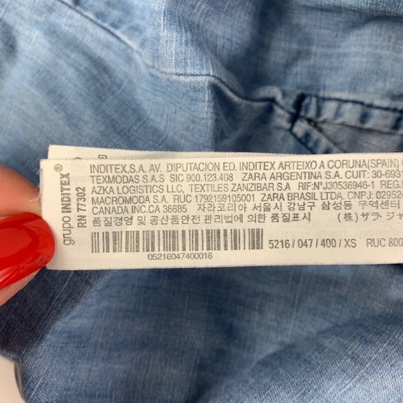 Zara Chambray Denim Tunic - Picture 4 of 5